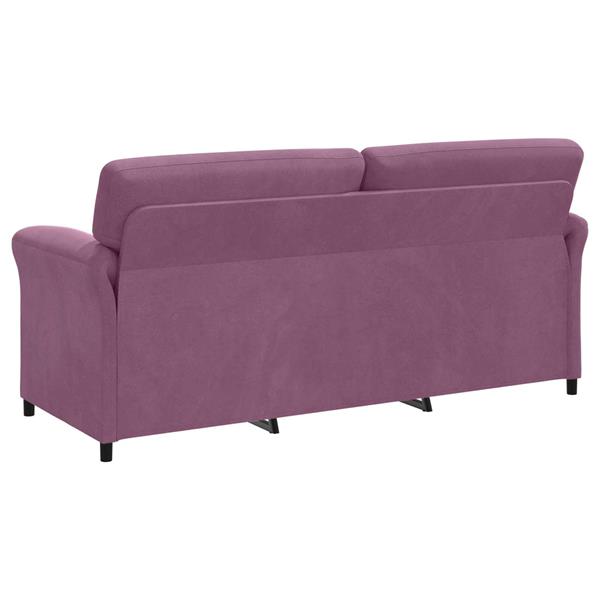 Grote foto vidaxl 3 zits bank paars 198 x 83 x 95 cm fluweel huis en inrichting bankstellen