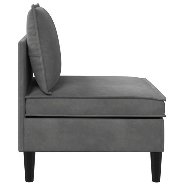 Grote foto vidaxl middelste bank met opbergruimte donkergrijs fluweel huis en inrichting bankstellen