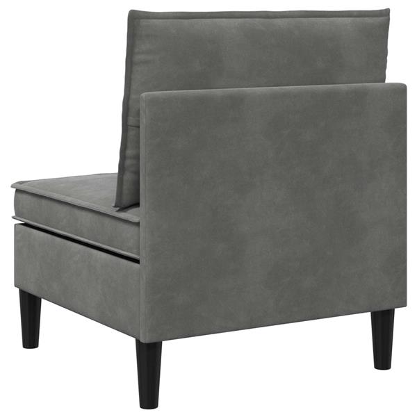 Grote foto vidaxl middelste bank met opbergruimte donkergrijs fluweel huis en inrichting bankstellen