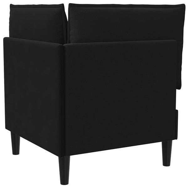 Grote foto vidaxl hoeksofa met opbergruimte zwart fluweel huis en inrichting bankstellen