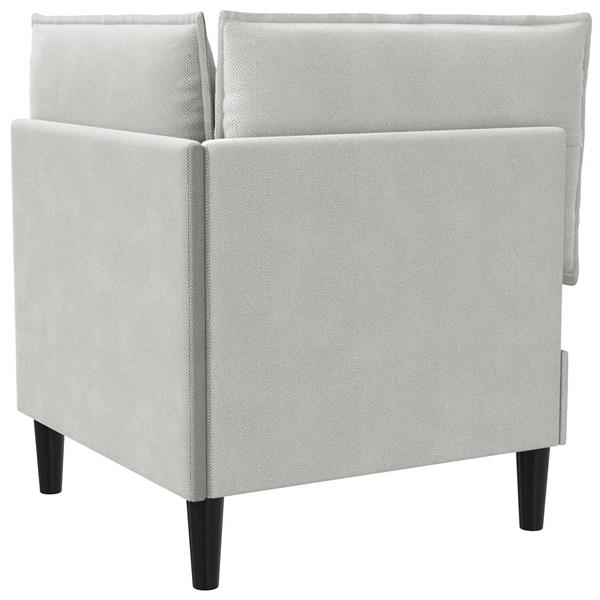 Grote foto vidaxl hoeksofa met opbergruimte lichtgrijs fluweel huis en inrichting bankstellen