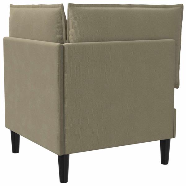 Grote foto vidaxl hoeksofa met opbergruimte kaki fluweel huis en inrichting bankstellen