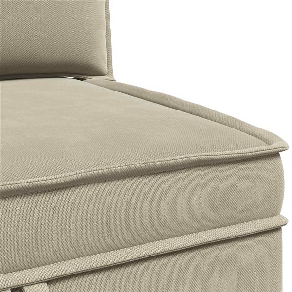 Grote foto vidaxl hoeksofa met opbergruimte zand fluweel huis en inrichting bankstellen