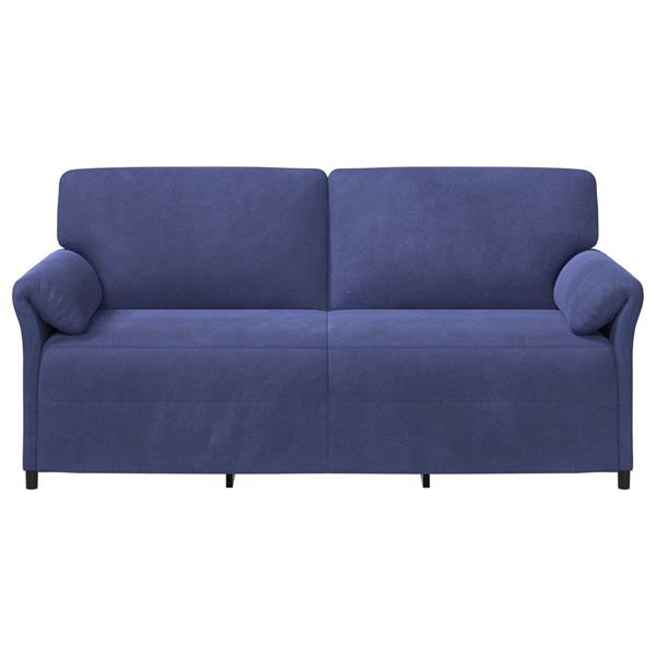 Grote foto vidaxl 3 zits bank politieblauw 198 x 83 x 95 cm fluweel huis en inrichting bankstellen