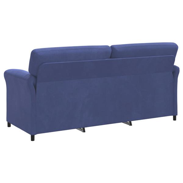 Grote foto vidaxl 3 zits bank politieblauw 198 x 83 x 95 cm fluweel huis en inrichting bankstellen