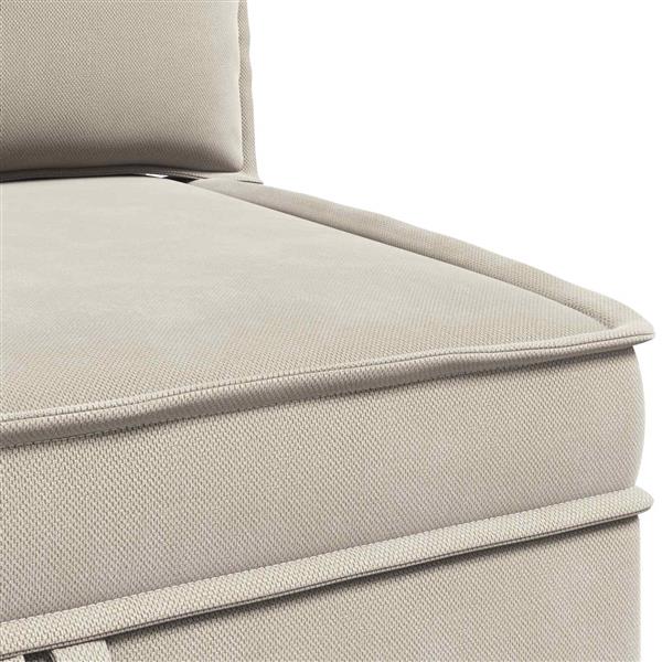 Grote foto vidaxl hoeksofa met opbergruimte havermout fluweel huis en inrichting bankstellen