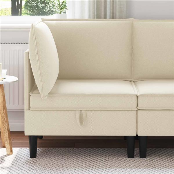 Grote foto vidaxl hoeksofa met opbergruimte cr mekleurig fluweel huis en inrichting bankstellen