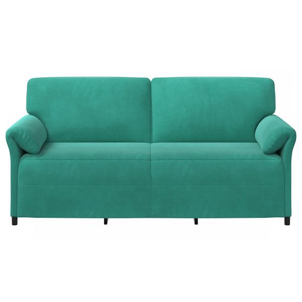 Grote foto vidaxl 3 zits bank turquoise 198 x 83 x 95 cm fluweel huis en inrichting bankstellen