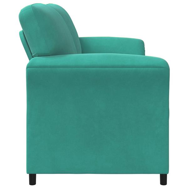 Grote foto vidaxl 3 zits bank turquoise 198 x 83 x 95 cm fluweel huis en inrichting bankstellen