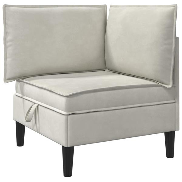 Grote foto vidaxl bank met opslag cr mekleurig fluweel huis en inrichting bankstellen