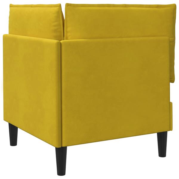 Grote foto vidaxl bank met opslag geel fluweel huis en inrichting bankstellen