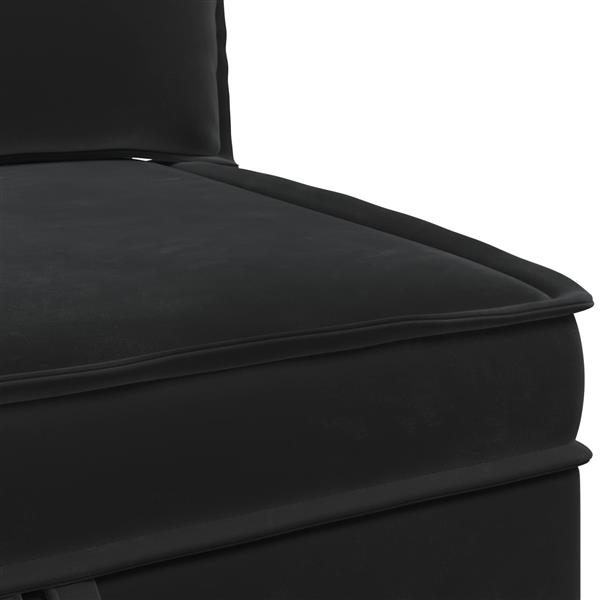 Grote foto vidaxl bank met opslag zwart fluweel huis en inrichting bankstellen