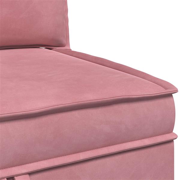 Grote foto vidaxl bank met opslag roze fluweel huis en inrichting bankstellen