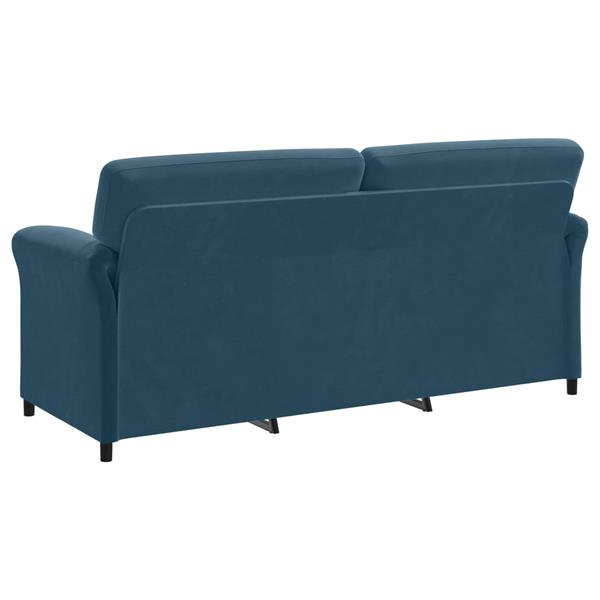 Grote foto vidaxl 3 zits bank blauw 198 x 83 x 95 cm fluweel huis en inrichting bankstellen