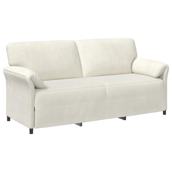 Grote foto vidaxl 3 zits bank cr mekleurig 198 x 83 x 95 cm fluweel huis en inrichting bankstellen