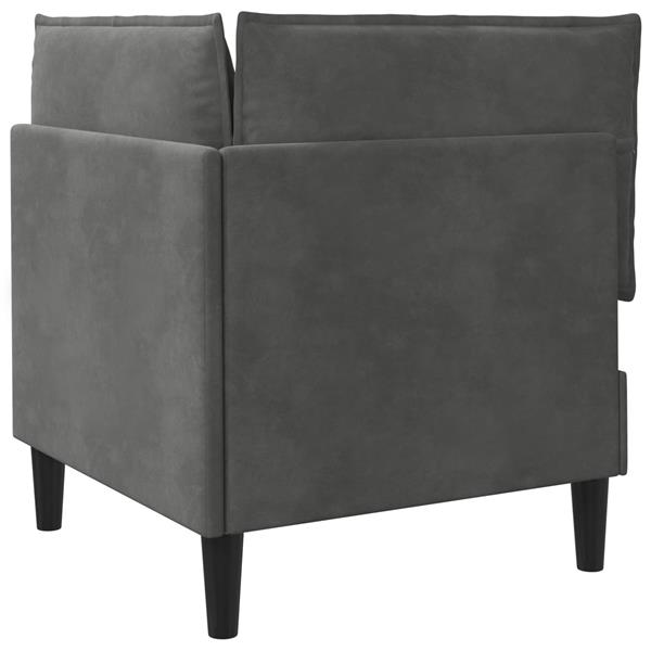 Grote foto vidaxl bank met opslag donkergrijs fluweel huis en inrichting bankstellen