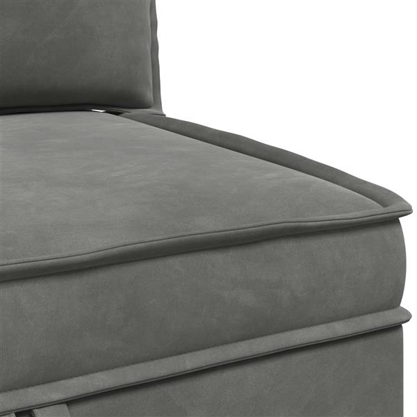 Grote foto vidaxl bank met opslag donkergrijs fluweel huis en inrichting bankstellen