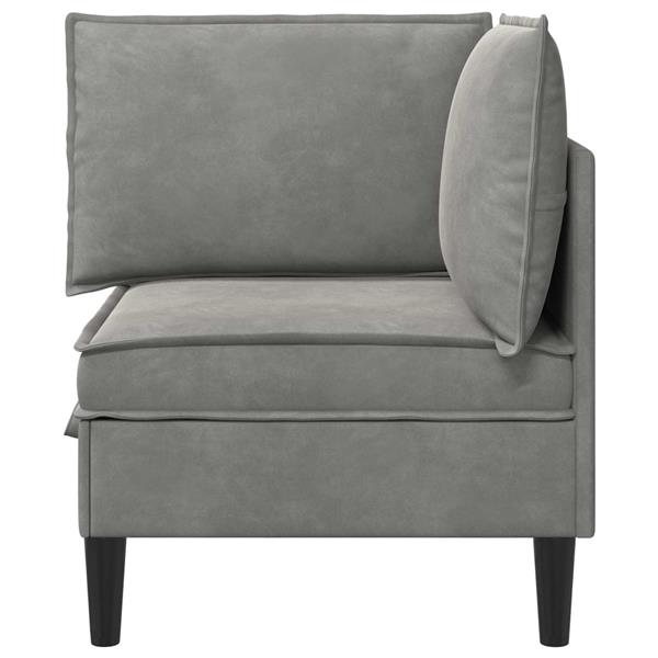 Grote foto vidaxl bank met opslag lichtgrijs fluweel huis en inrichting bankstellen