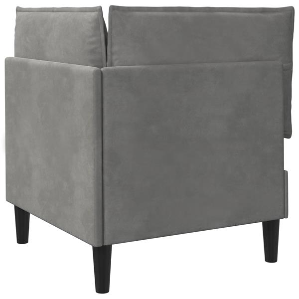 Grote foto vidaxl bank met opslag lichtgrijs fluweel huis en inrichting bankstellen