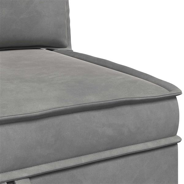 Grote foto vidaxl bank met opslag lichtgrijs fluweel huis en inrichting bankstellen