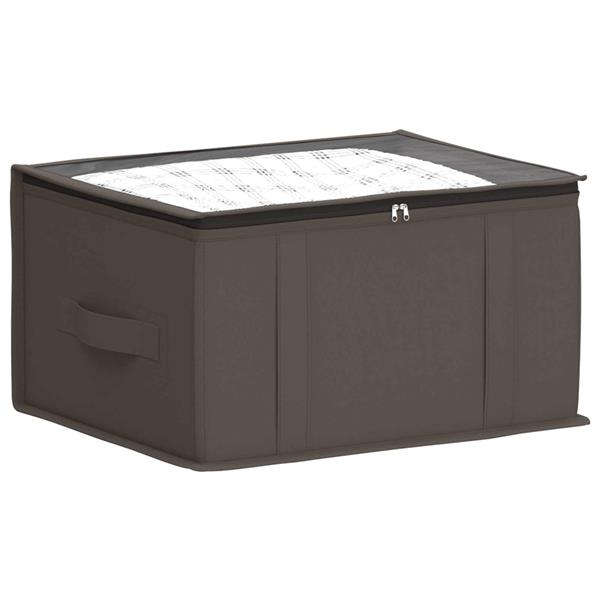 Grote foto vidaxl opbergdoos met transparant bovenraam 2 pcs grijs nonwoven stof doe het zelf en verbouw materialen en producten