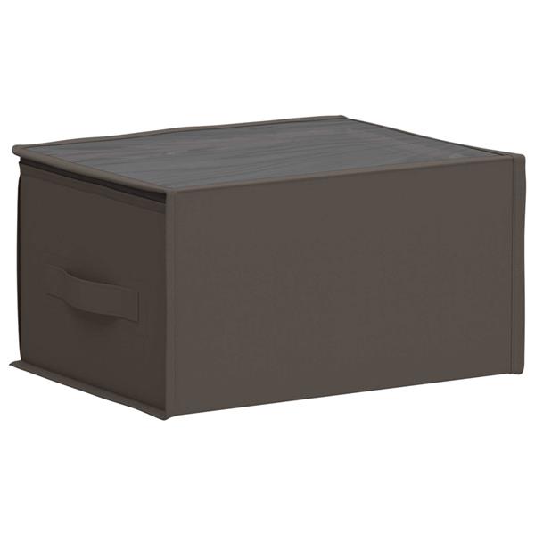 Grote foto vidaxl opbergdoos met transparant bovenraam 2 pcs grijs nonwoven stof doe het zelf en verbouw materialen en producten