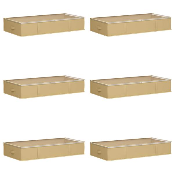 Grote foto vidaxl opbergdoos met transparant bovenraam 6 pcs cr mekleurig doe het zelf en verbouw materialen en producten