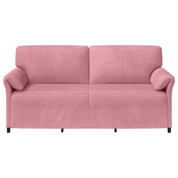 Grote foto vidaxl 3 zits bank roze 198 x 83 x 95 cm fluweel huis en inrichting bankstellen