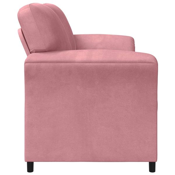 Grote foto vidaxl 3 zits bank roze 198 x 83 x 95 cm fluweel huis en inrichting bankstellen
