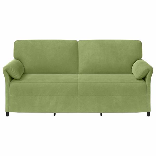 Grote foto vidaxl 3 zits bank lichtgroen 198 x 83 x 95 cm fluweel huis en inrichting bankstellen