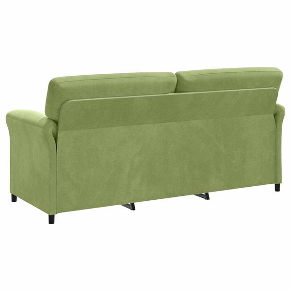 Grote foto vidaxl 3 zits bank lichtgroen 198 x 83 x 95 cm fluweel huis en inrichting bankstellen