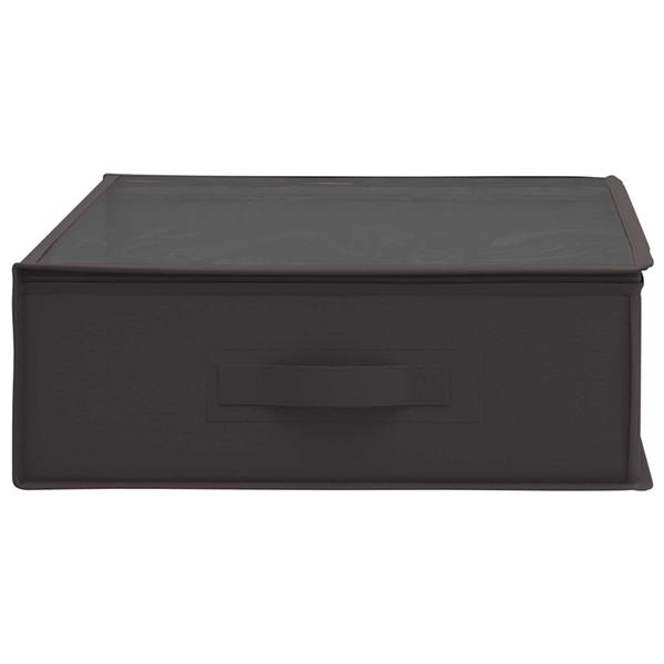 Grote foto vidaxl opbergdoos met transparant bovenraam 2 pcs antracietkleurig doe het zelf en verbouw materialen en producten