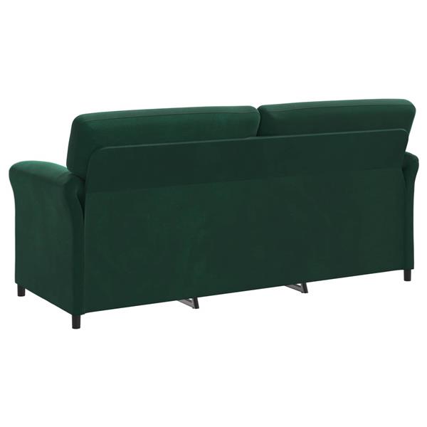 Grote foto vidaxl 3 zits bank donkergroen 198 x 83 x 95 cm fluweel huis en inrichting bankstellen