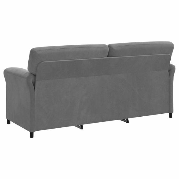 Grote foto vidaxl 3 zits bank donkergrijs 198 x 83 x 95 cm fluweel huis en inrichting bankstellen
