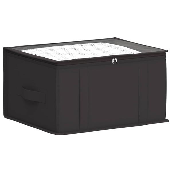 Grote foto vidaxl opbergdoos met transparant bovenraam 2 pcs antracietkleurig doe het zelf en verbouw materialen en producten