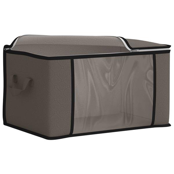 Grote foto vidaxl opbergdoos met transparante zijraam 6 pcs grijs 55 x 35 x 32 cm doe het zelf en verbouw materialen en producten