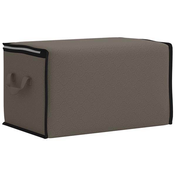 Grote foto vidaxl opbergdoos met transparante zijraam 2 pcs grijs 43 x 34 x 23 cm doe het zelf en verbouw materialen en producten