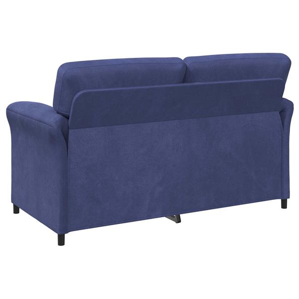 Grote foto vidaxl 2 zits sofa politieblauw 158 x 83 x 95 cm fluweel huis en inrichting bankstellen