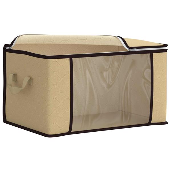 Grote foto vidaxl opbergdoos met transparante zijraam 2 pcs cr mekleurig doe het zelf en verbouw materialen en producten