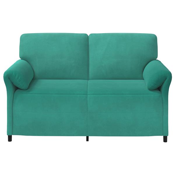 Grote foto vidaxl 2 zits sofa turquoise 158 x 83 x 95 cm fluweel huis en inrichting bankstellen