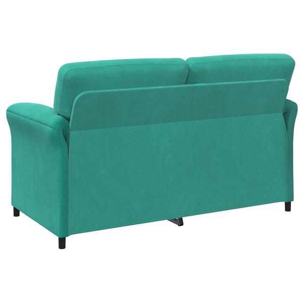 Grote foto vidaxl 2 zits sofa turquoise 158 x 83 x 95 cm fluweel huis en inrichting bankstellen