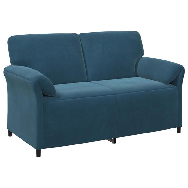 Grote foto vidaxl 2 zits sofa blauw 158 x 83 x 95 cm fluweel huis en inrichting bankstellen