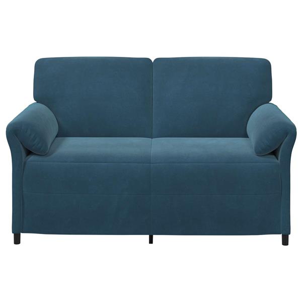 Grote foto vidaxl 2 zits sofa blauw 158 x 83 x 95 cm fluweel huis en inrichting bankstellen