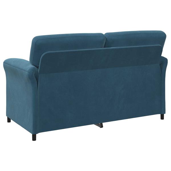 Grote foto vidaxl 2 zits sofa blauw 158 x 83 x 95 cm fluweel huis en inrichting bankstellen