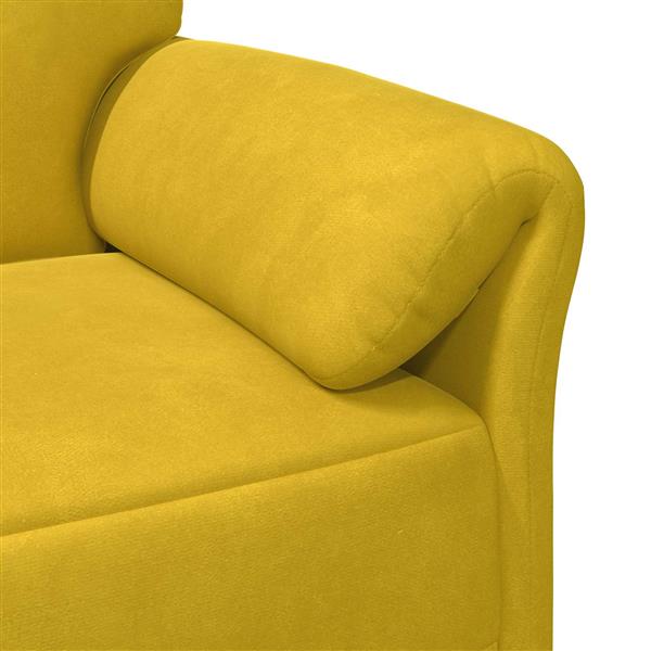 Grote foto vidaxl 2 zits sofa geel 158 x 83 x 95 cm fluweel huis en inrichting bankstellen