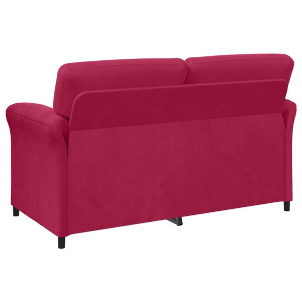 Grote foto vidaxl 2 zits sofa wijnrood 158 x 83 x 95 cm fluweel huis en inrichting bankstellen