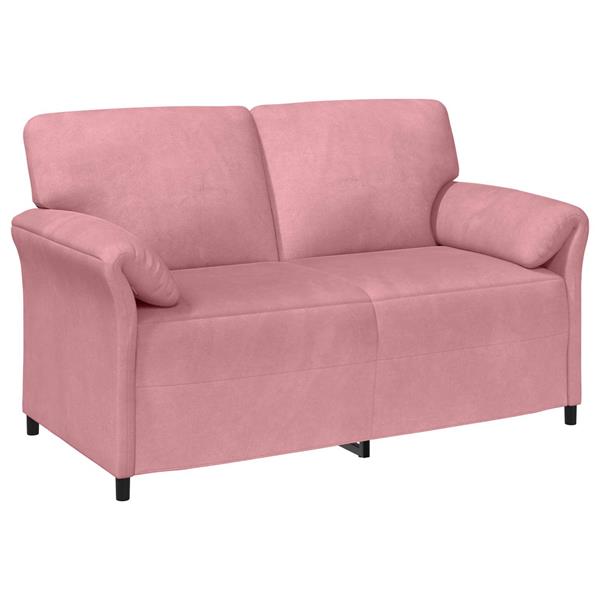 Grote foto vidaxl 2 zits sofa roze 158 x 83 x 95 cm fluweel huis en inrichting bankstellen