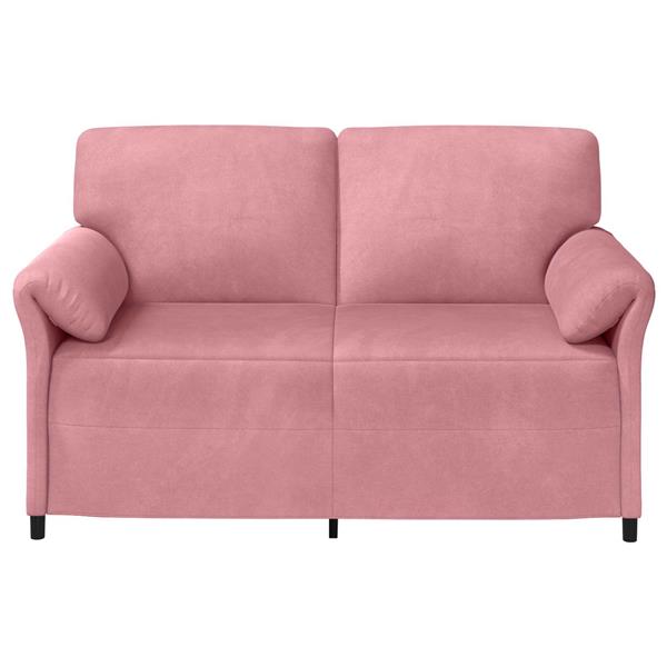 Grote foto vidaxl 2 zits sofa roze 158 x 83 x 95 cm fluweel huis en inrichting bankstellen