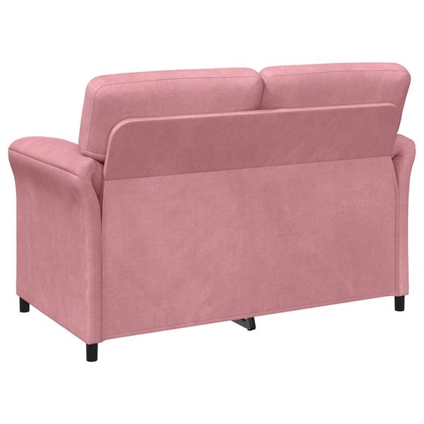 Grote foto vidaxl 2 zits sofa roze 158 x 83 x 95 cm fluweel huis en inrichting bankstellen