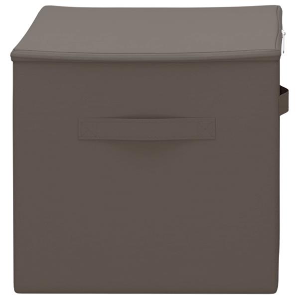 Grote foto vidaxl opbergbox 24 pcs grijs 55 x 35 x 32 cm nonwoven stof doe het zelf en verbouw materialen en producten
